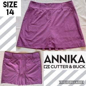 Annika Cutter & Buck Womens Skirt Athletic Skort Tennis Golf Purple Lined 14